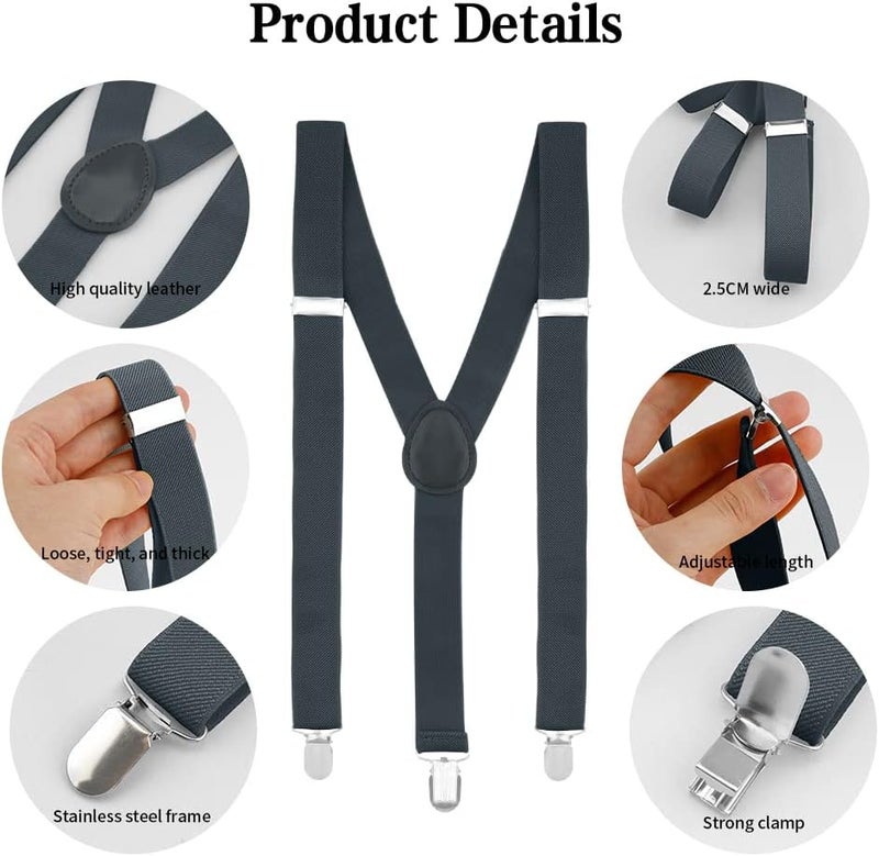 QPIXVB Men's Suspenders - Kids, Boys, Women's Halloween, Cosplay, Christmas, Tuxedo, Dress, Duty Suspenders - Image 3